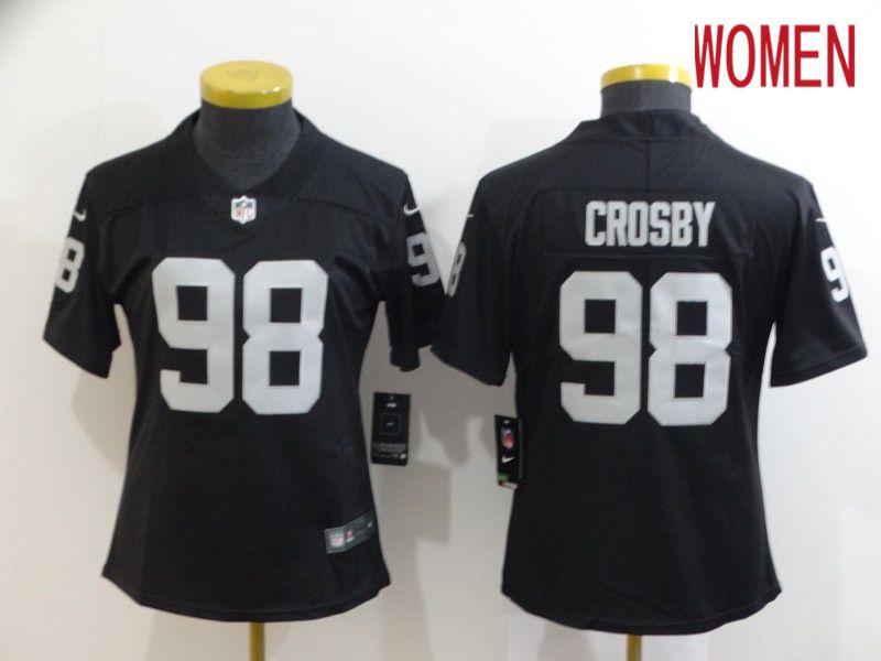 Women Oakland Raiders #98 Crosby Black Nike Limited Vapor Untouchable NFL Jerseys